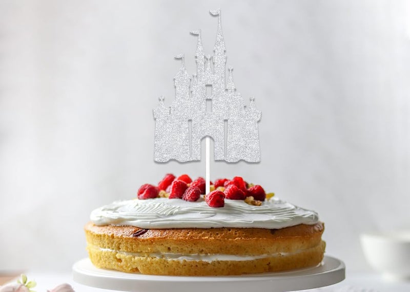 WFKLDF Castle Cake Topper  Castle Theme Birthday Party Decorations  Princess Castle Birthday Party Decor  Princess Baby Shower Birthday Party Decor Supplies - Image 5